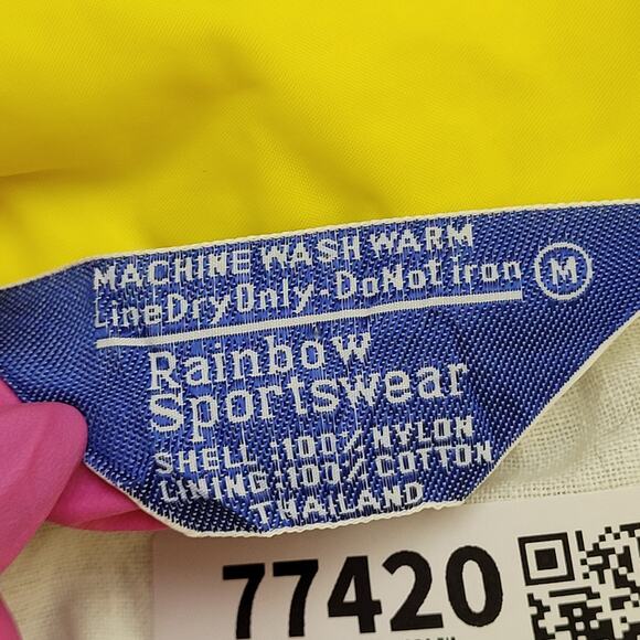 Vintage 80s Rainbow-Sportswear Jacket Medium 23x29 Coach - Picture 8 of 12